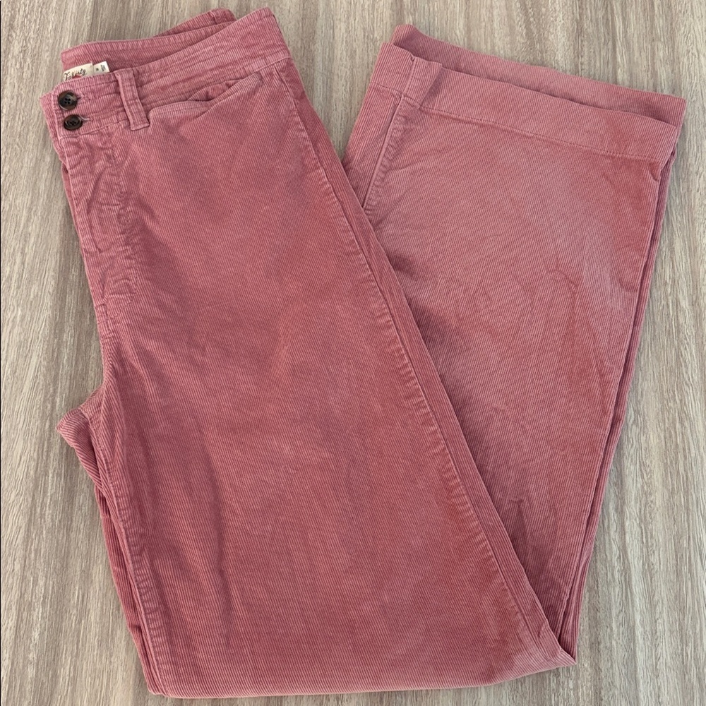 Faherty Stretch Cord Wide Leg Pants Size 28 Women’s in Rose
